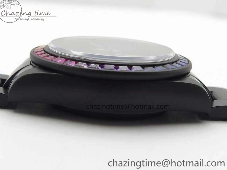 Crystal Bracelet on A7750 Black Edition Rainbow PVD Blaken Best Bezel Dial VR PVD Daytona V2 1226